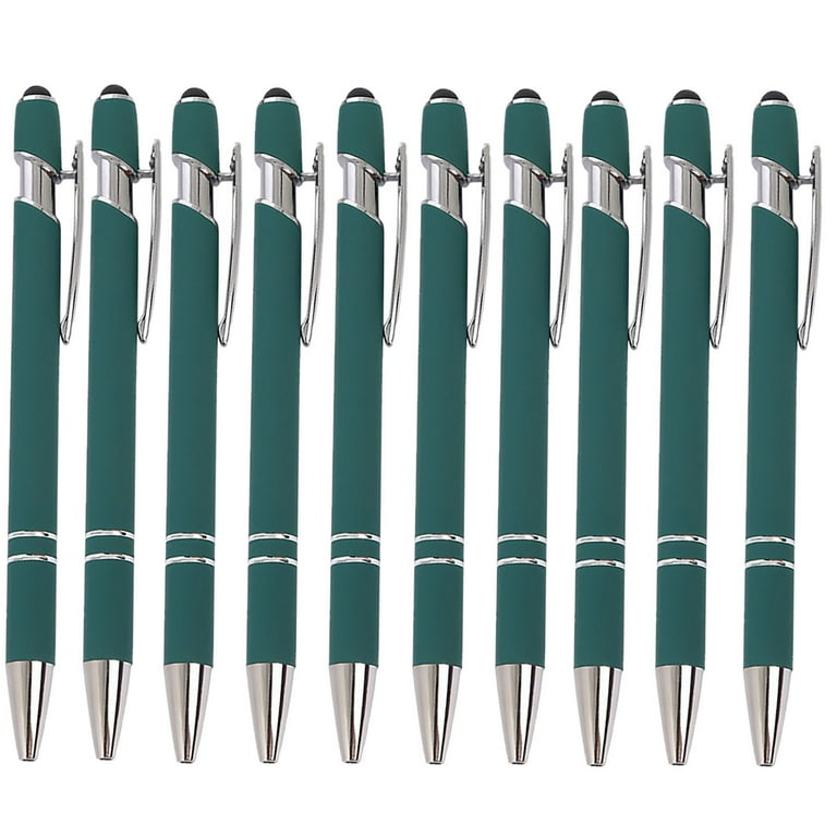 YOKIVE 4 Pcs Ballpoint Pen With Stylus Tip, 2 In 1 Black Ink Metal Stylus Pen 1.0mm