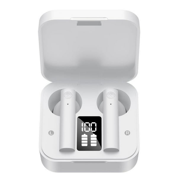 Bluetooth 5.1 Auriculares internos Auriculares inalámbricos Sonido estéreo Manos libres Auriculares para llamadas telefónicas, Blanco, Pantalla digital Inevent EL5178-01B