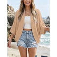 thumbnail image 2 of Anygrew Women's Lightweight Crochet Cardigan - Open Front Batwing Sleeve Hollow Out Summer Cover Up, 2 of 5