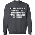 thumbnail image 2 of OXI Crewneck Sweatshirt - If I Had a Dollar For Everything,Basic Casual Sweatshirts for Men's and Women Fleece Sweatshirt Long Sleeve- Charcoal Medium, 2 of 2