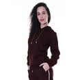 thumbnail image 6 of Moomaya Women's Solid Blue Hoodie Casual Full Sleeve Jogger Top Pullover, 6 of 9