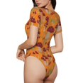 thumbnail image 3 of Naloa Mushroom Women's Short-Sleeved Onesie, One-Piece Swimsuit for Parties, dates, clubs - Large, 3 of 9