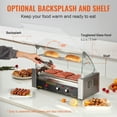 thumbnail image 3 of BENTISM Electric 12 Hot Dog 5 Roller Grill Cooker Machine Backsplash & Shelf 750W, 3 of 7
