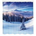 thumbnail image 3 of Ambesonne Winter Shower Curtain, Mountain Peaks Snowy, 69"Wx70"L, Blue White, 3 of 5