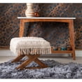 thumbnail image 3 of Pemberly Row Transitional Mango Wood and Marble Console Table in Brown, 3 of 15