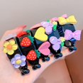thumbnail image 3 of Eoperou Ponytail Hair Clip Sweet Cartoon Cute Strong Grip Non-slip Hair Accessories Headwear Strawberry Love Heart Bowknot Hair Bun Clip for Children, 3 of 8
