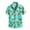Blue, variant on Aoochasliy Summer Clearance Mens Shirts Men Hawaiian Short Sleeve Beach Stand-up Collar Shirt Printed Summer Casual Button Down Shirts