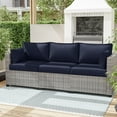 thumbnail image 6 of Snubbull 8-Piece Patio Furniture Cushions, Replacement Outdoor Cushions for 3-Seat Sectional Sofa, Waterproof & Zipped, 25.6"*23.6"*4", Navy, 6 of 8