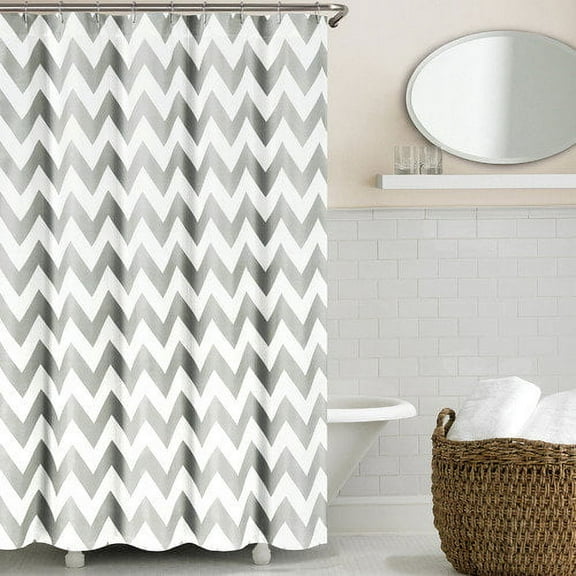 Echelon Home Chevron Shower Curtain