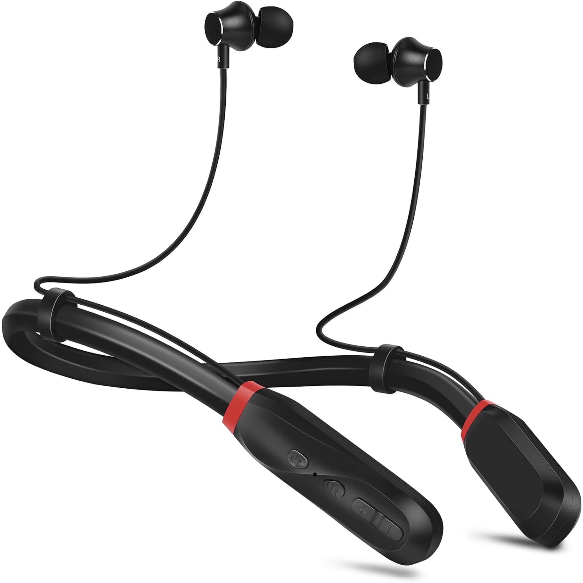 Bluetooth Earbuds 120 Hours Extra Long Playback with Microphone Headset, i35 Balanced Armature Drivers Stereo in Ear Wireless Ear Buds, Waterproof Workout Neckband Headphones (Black)