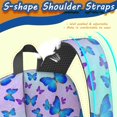 thumbnail image 5 of Butterfly and Blue Purple Pattern 17" Waterproof Oxford School Backpacks for Teens, S-Shape Padded Straps, for School, Travel, Hiking, Camping, 5 of 5