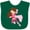 Green, variant on Inktastic Superhero Girl, Brown Hair, Pink Costume Girls Baby Bib