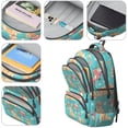 thumbnail image 4 of Golden Retriever and Floral Blue Pattern Cute School Backpack Bag with Padded Back and Adjustable Shoulder Straps 16.9 X 12.6 X 5.9 Inches, 4 of 5