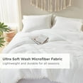 thumbnail image 3 of Codi White Boho Twin Comforter Set for Girls, Aesthetic Luxurious Pom Fringe Design Bedding,Cute Soft Washed Microfiber Bed Sets, Lightweight Chic,1 Comforter & 1 Pillowcase (68x90 Inches), 3 of 14