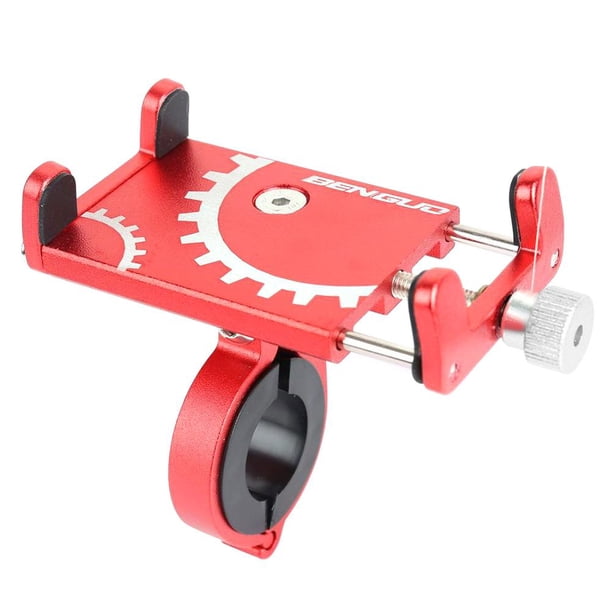Accesorios para bicicletas Soporte para teléfono de bicicleta de aleación de aluminio Soporte para clip para manillar de bicicleta (Rojo) FLhrweasw Nuevo