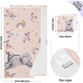 thumbnail image 3 of Dreamtimes Cute Rabbit and Butterfly Bath Towels Set 1 Bath Towel 1 Washcloth Extra Absorbent 100% Cotton Towels, Super Soft Bathroom Towels for Home, Hotel, 3 of 7