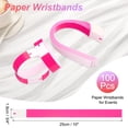 thumbnail image 2 of Uxcell 100Pcs Pulseras de papel para eventos, impermeables, previenen la reutilización, pulsera de identificación a granel para eventos, fiesta, concierto, entrada al bar (Rosa fluorescente), 2 of 7