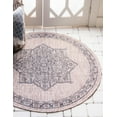 thumbnail image 4 of Rugs.com Outdoor Traditional Collection Rug – 4 Ft Round Beige Flatweave Rug Perfect For Kitchens, Dining Rooms, 4 of 5