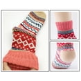 thumbnail image 2 of Calcetines YZKKE vintage de lana cálida para mujer (paquete de 5), 2 of 6