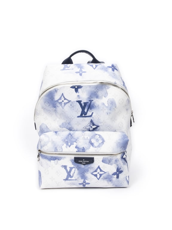 Pre-Owned Louis Vuitton White/Navy Discovery Backpack PM Backpack Monogram Watercolor