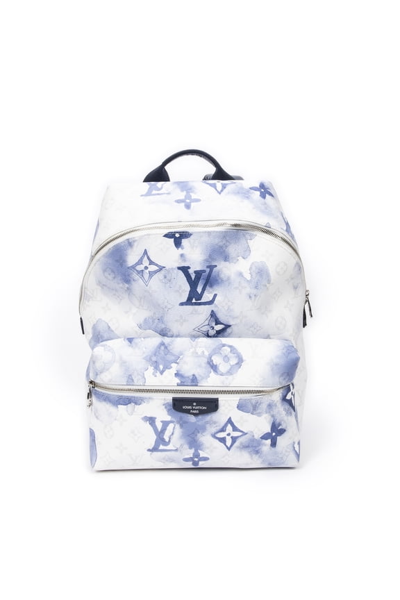 Pre-Owned Louis Vuitton White/Navy Discovery Backpack PM Backpack Monogram Watercolor