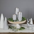 thumbnail image 3 of Northlight Set of 3 Silver LED Flickering Christmas Flameless Pillar Candles 8", 3 of 5