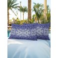 thumbnail image 6 of Outdoor Pillows Waterproof, Purple Geometric Bedding Throw Pillows with Insert for Couch Sofa Bed, Modern Abstract Art Ombre 12x20 Inch Pillowcases Decorative Camping Patio Pillow Set of 2, 6 of 8