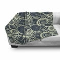 thumbnail image 3 of Grunge Soft Flannel Fleece Throw Blanket, Wood Pattern Nature Inspirations Circles of a Tree Abstract Style, Cozy Plush for Indoor and Outdoor Use, 50" x 70", Reseda Green Blue, by Ambesonne, 3 of 6