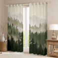 thumbnail image 2 of Feelyou Olive Pine Tree Blackout Curtains Set of 2 (52x84 Each), Landscape Window Curtains, 2 of 6