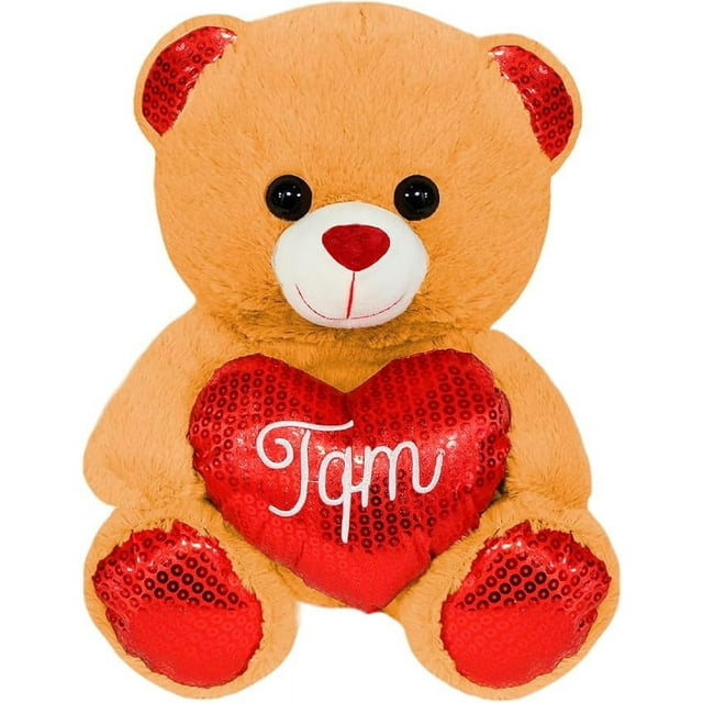 PELUCHERIA| Oso Vale TQM Naranja 30cm. Osito de Peluche con corazón
