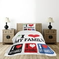 thumbnail image 4 of Ambesonne Retro Quilted Bedspread Set 2 Pcs, Family Signs, Twin Size, Multicolor, 4 of 5