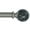 Gunmetal, variant on 1-Inch Diameter Single Window Treatment Curtain Rod, Black Marble Ball Finial, 84-inch to 120-inch Adjustable, Royal Gold