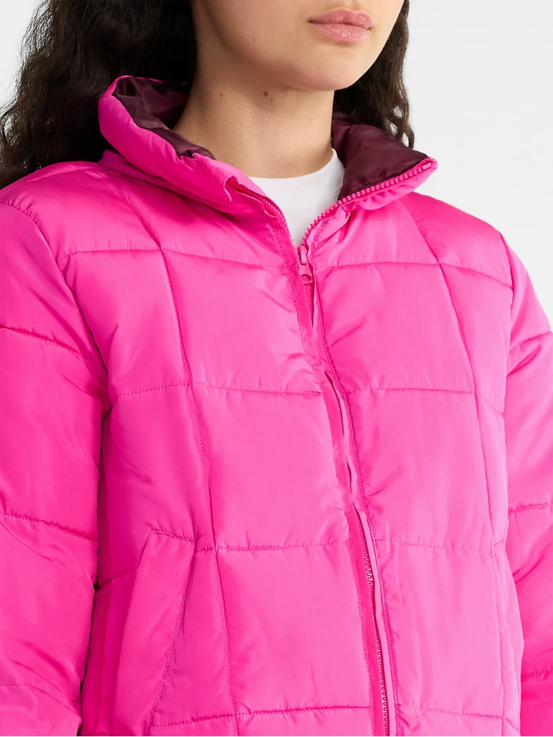No Boundaries Packable Puffer Jacket, Women's and Women's Plus