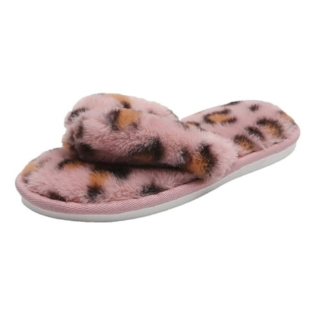 

Younar Flip Flops Women＇s Slippers Soft Plush Furry Cozy Open Toe Shoes