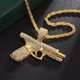 thumbnail image 3 of Collar con colgante de pistola Iced Out para hombre, gargantilla de subametralladora con personalidad, estilo Hip Hop, Rock, Punk, joyería para fiesta callejera, regalo, 3 of 4