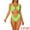 Fluorescent Green, variant on DARING DIVA Gold Chain Cut Out Bathing Suit L Fluorescent Green