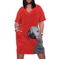 thumbnail image 1 of Vestido holgado con bolsillos y cabeza de loro gris africano, vestidos de noche para mujer, vestidos de verano para mujer 2025, 1 of 7