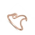 thumbnail image 4 of CHOOSE YOUR COLOR Rose Gold-Tone Ocean Wave Knot Promise Ring .925 Sterling Silver Band Female Size 4, 4 of 4