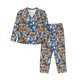 thumbnail image 1 of Fotbe Colorful Butterfly1 Conjunto de Pijama de Manga Larga para Mujer con Estampado, Ropa de Dormir de 2 Piezas, Conjunto de Casa Suave y Cómodo con Bolsillos-Small, 1 of 7