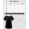 thumbnail image 3 of Women's Plus Size Flare Top - Casual Short Sleeve Loose Fit T-Shirt, Swing Style, 3 of 6