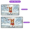 thumbnail image 5 of Playful Basenji Welcomes Winter Snowy Day with Cardinal Bird Desk Mat Full Keyboard Mouse Pad African Barkless Dog Lover Large Mousepad - 2017, 5 of 5