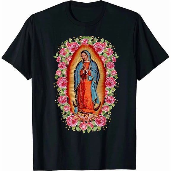Our Lady Virgen De Guadalupe Virgin Mary T-Shirt-100% Cotton