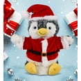 thumbnail image 4 of DolliBu Santa Penguin Stuffed Animal Plush Hand Puppet - Super Soft Wild Animal Dress Up with Red Santa Claus Outfit, Cute Holiday Christmas Gift - 8.5 Inches, 4 of 6