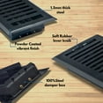 thumbnail image 2 of Sierra Grates Contemporary Floor Register 4 inch X 14 inch Cast Iron Black, 2 of 10
