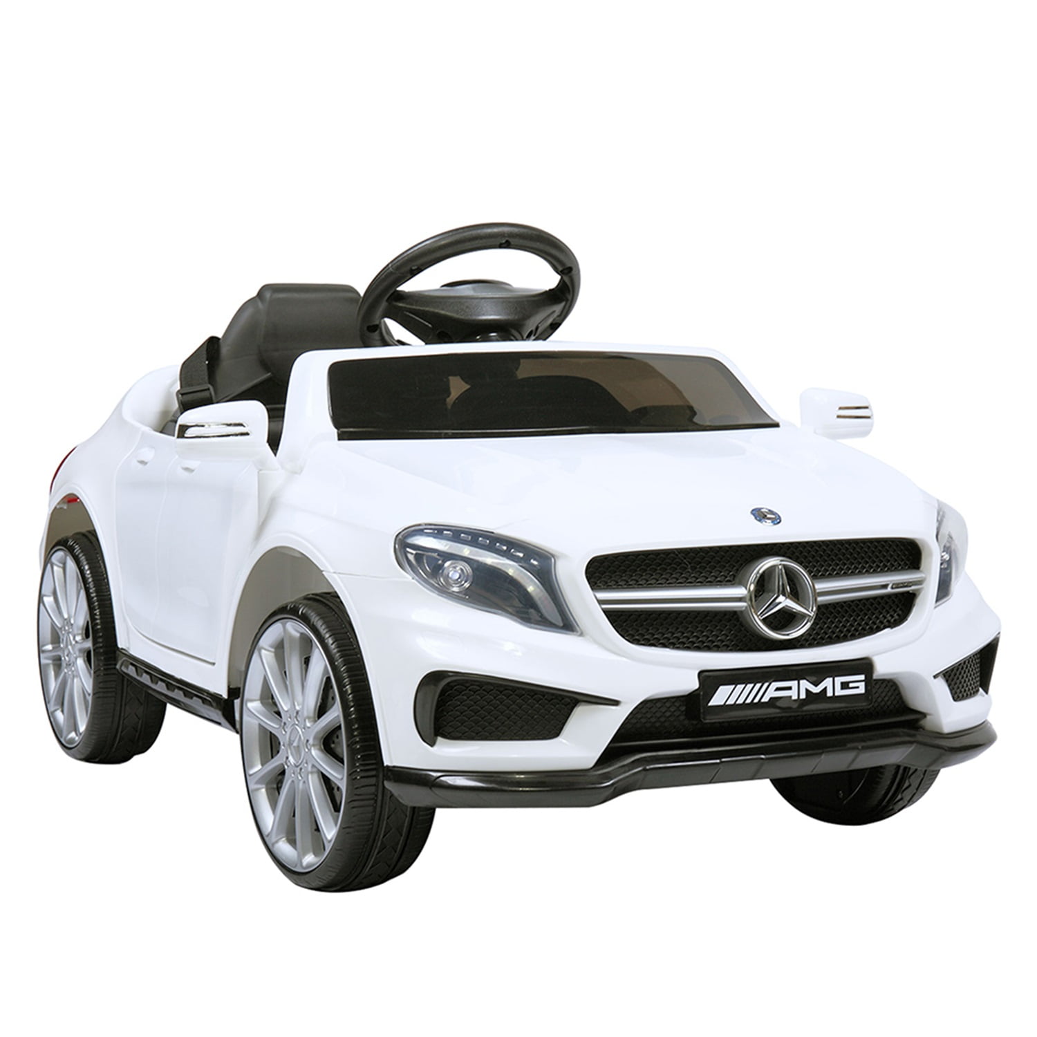 CIPACHO Licensed Mercedes Benz AMG, Electric Vehicle for Children 3-6, 6V Ride on Car with Parental Remote Control, MP3 Player Headlights, White
