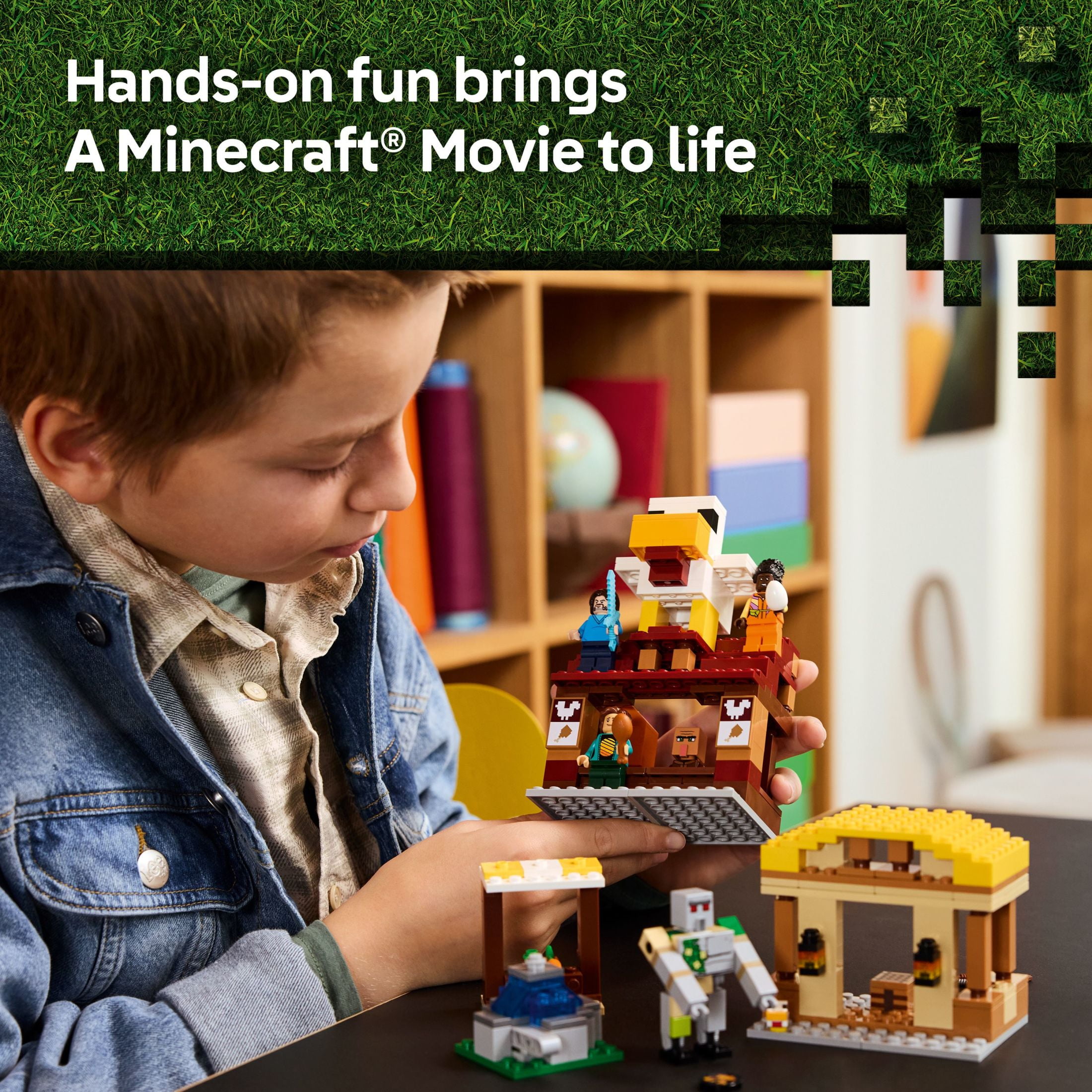 LEGO Minecraft The Ghast Balloon Village Attack- Toy Building Set for Kids, Girls and Boys Ages 10+ -  Includes Steve, Natalie, and Dawn Minifigures -  Birthday Gift Idea - 21273