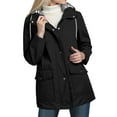 thumbnail image 5 of GEWSEY Women's Anorak Military Jacket Lightweight Casual Cotton Coat with Hood (Black, 4XL), 5 of 5