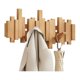 thumbnail image 1 of Estante de abrigo montado en la pared de madera natural con gancho, ganchos de arte de la pared de entrada, estante de abrigo de la clave del piano, 1 of 7