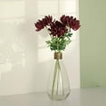 thumbnail image 6 of Efavormart 3 Stems | Burgundy 27" Artificial Silk Chrysanthemum Bouquet Flowers, Large Faux Mum Branches, 6 of 11