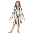 thumbnail image 6 of FORMRS Niños Bathrobe Unisex Hooded Robe Soft Plush Pajamas Sleepwear, Size 4-6T, Christmas Plaid Forest, 6 of 7